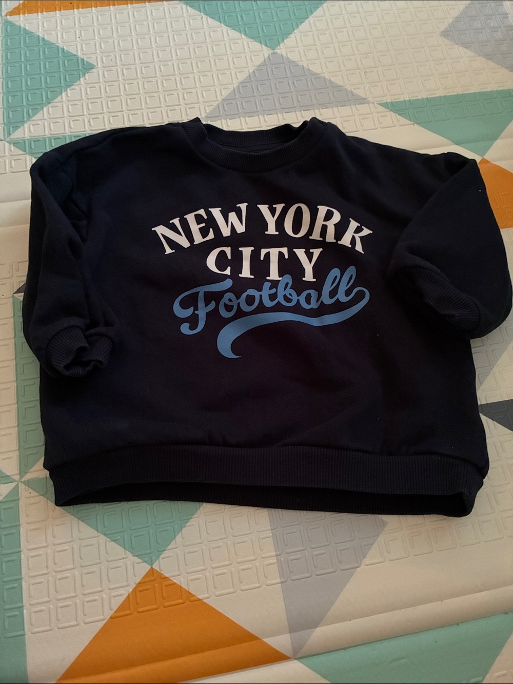 20/25$ 🧸 Navy "New York City Football" Crewneck Sweater